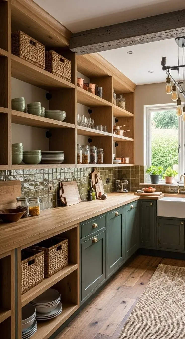 قفسههای داخلی کابینت برای دستهبندی مواد غذایی