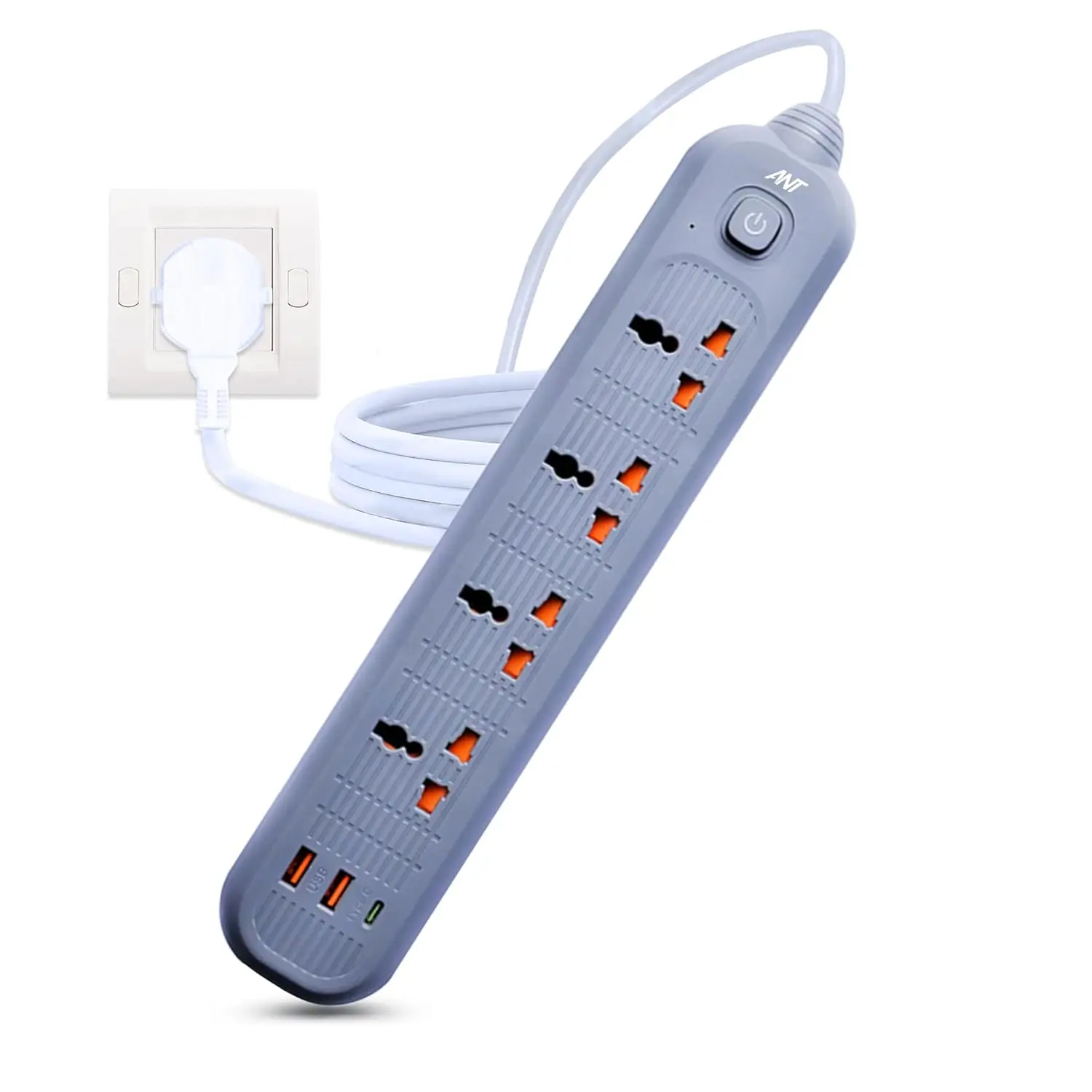 چندراهی برق با محافظت در برابر اضافهبار و پریزهای USB برای دستگاههای مدرن