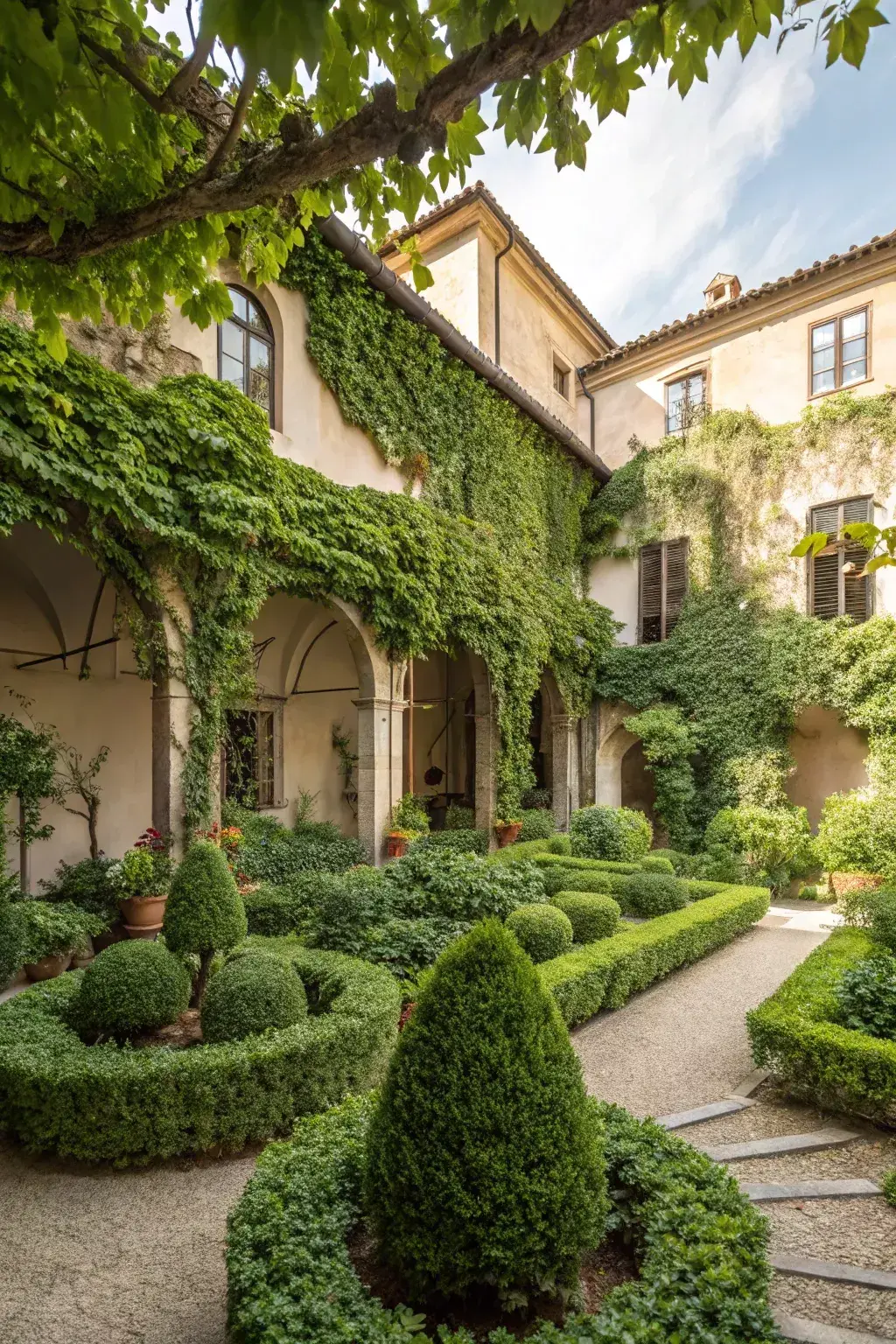 مبلمان سنتی ایرانی در حیاط با طراحی هماهنگ