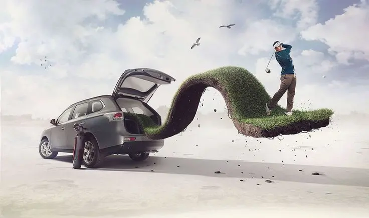 خودرو در حال حرکت با نور روز برای نمایش وضعیت خارجی