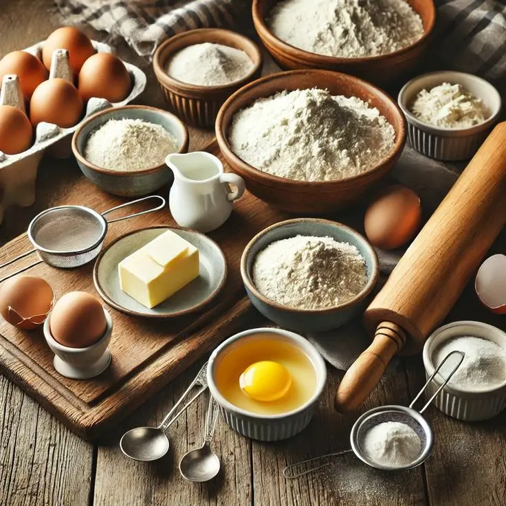 مجموعه‌ای از مواد اولیه آشپزی و تولیدات دستی در ظرف‌های مرتب شده و برچسب‌گذاری شده