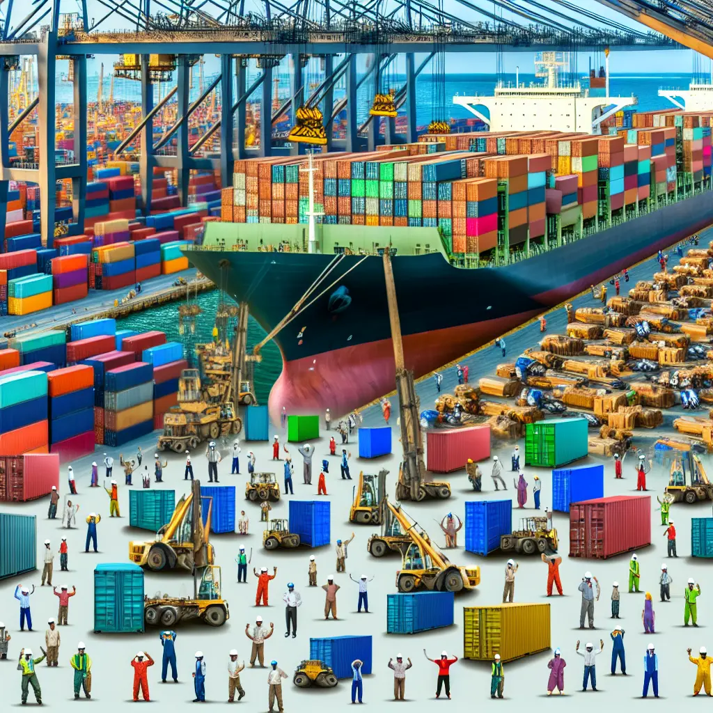 یک انبارگاه بارگیری با کانتینرهای مختلف برای حمل و نقل کالاهای bulk