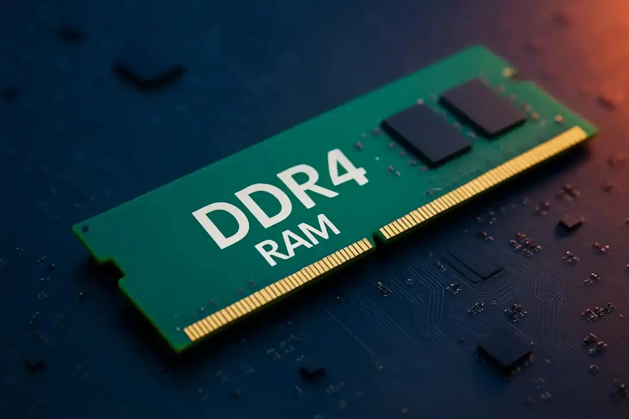 مودول‌های حافظه DDR4 که در مادربرد نصب شده‌اند