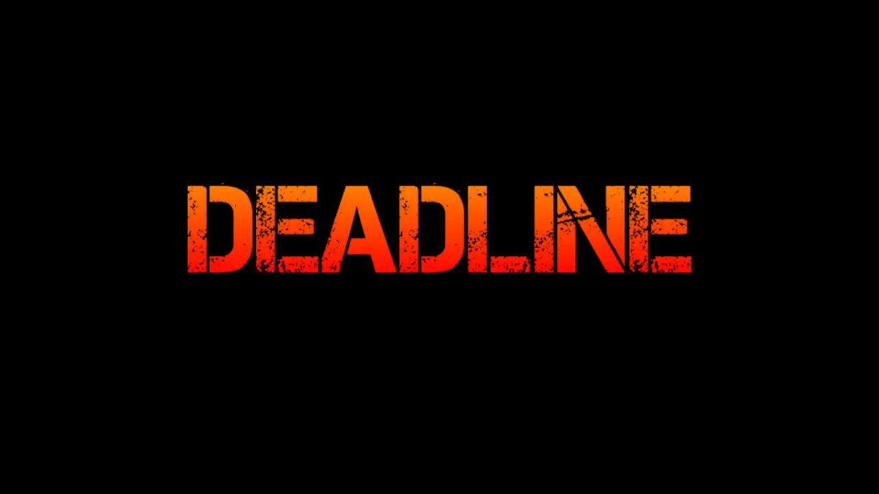 لوگو یا نمادی با کلمه deadline، نشاندهنده اهمیت رعایت زمان و مواعید