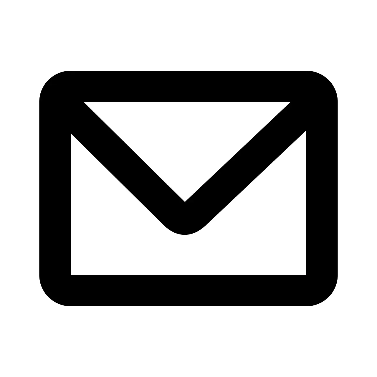 نماد ایمیل با کنتراست بالا برای نشان دادن اهمیت ارتباطات الکترونیکی