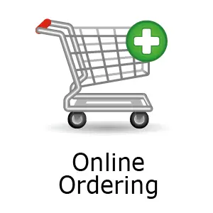 آیکون سفارش اینترنتی با نماد خرید آنلاین و تحویل