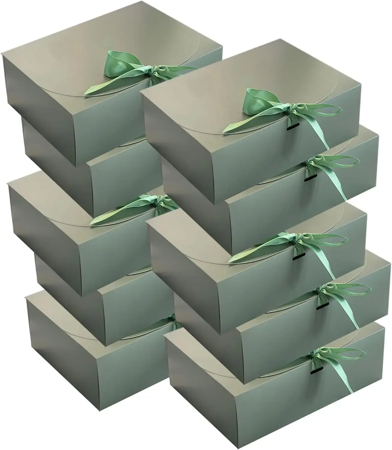 جعبه‌های کاغذی زیبا با نوارهای رنگی برای بسته‌بندی سوغاتی‌ها به عنوان هدیه
