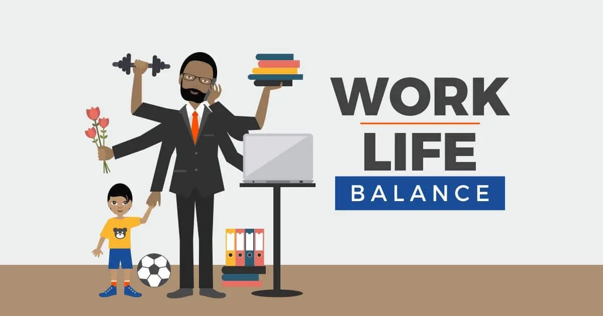 یک فرد در حال کار با تعادل بین فعالیتهای شخصی و حرفهای