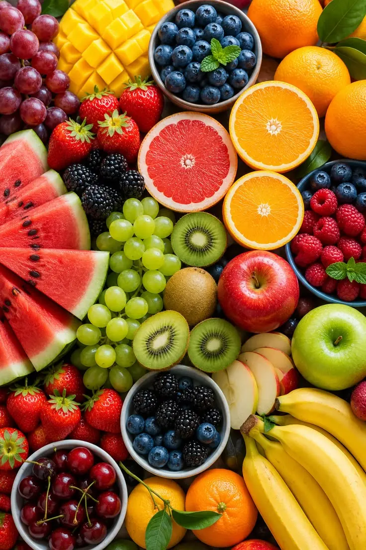 میوههای تازه در سبدهای پارچهای برای نگهداری بهتر