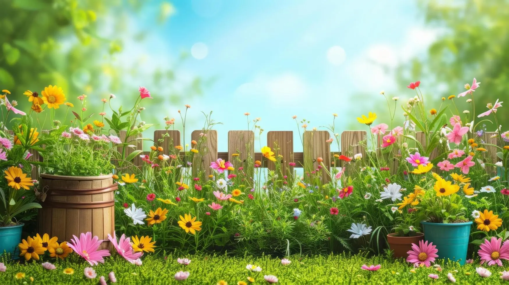 نمونه استفاده از مواد و مصالح مناسب در طراحی باغچه کوچک
