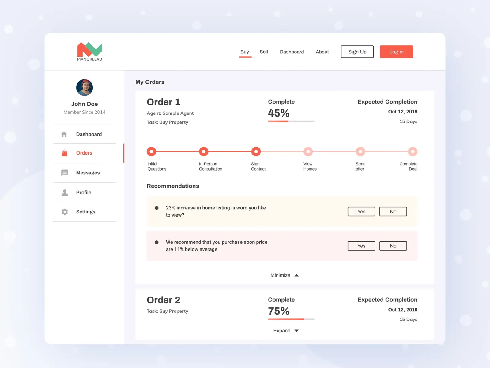 چیکار کنیم وضعیت سفارش برای مشتری مشخص باشد؟