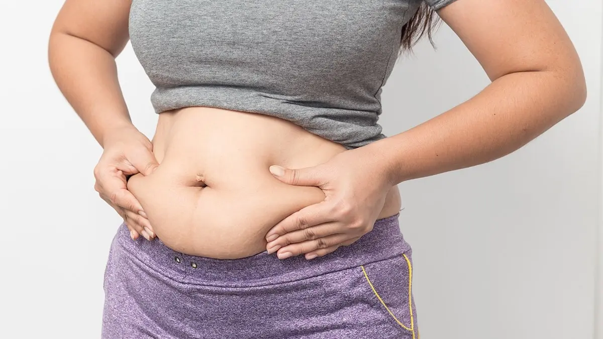 چربی‌های تجمع‌یافته در ناحیه شکم و کمر