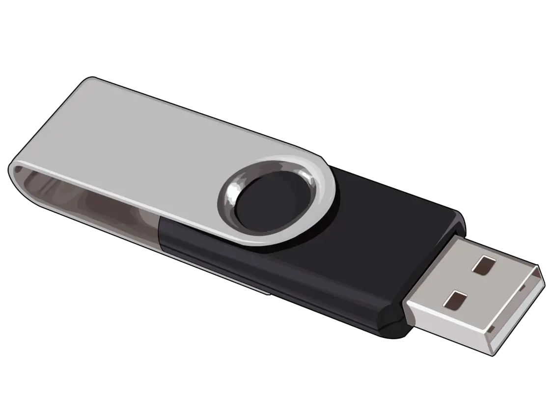 فلش مموری متصل به پورت USB کامپیوتر