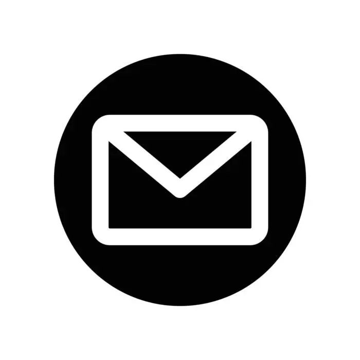 نماد ایمیل برای طراحی وبسایت و نمایش در تلفن همراه