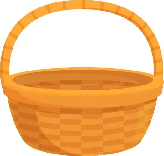 سبد خالی با طراحی مدرن برای نگهداری وسایل پذیرایی در خانه