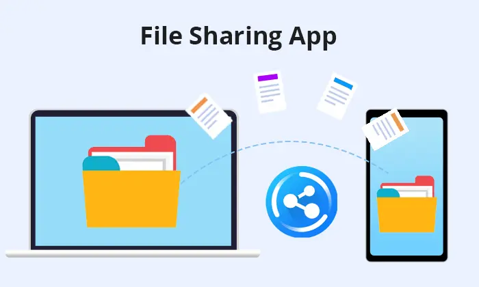 نمونه‌ای از اپلیکیشن‌های اشتراک فایل برای نمایش رابط کاربری موبایل