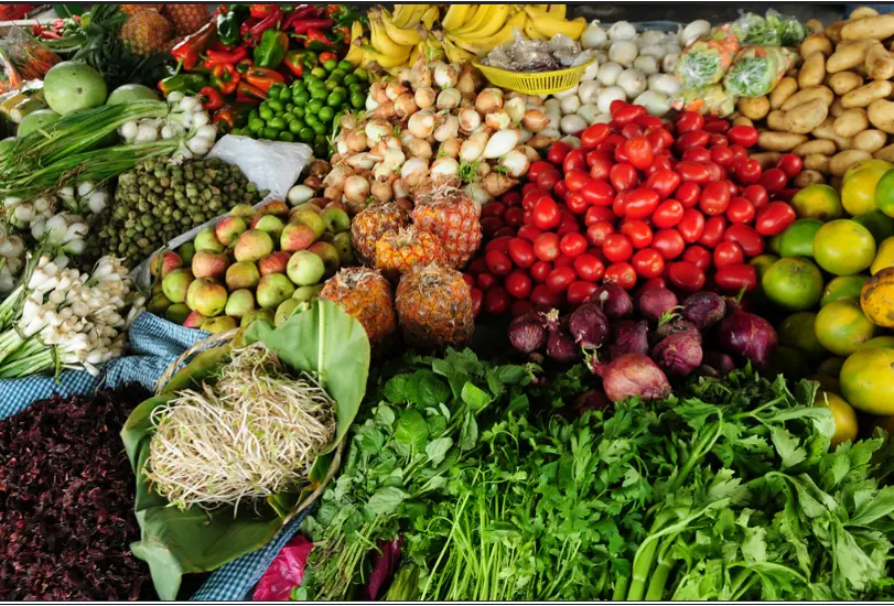 نمونه محصولات کشاورزی تازه و متنوع برای استفاده در کاتالوگ