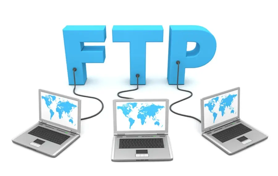 نمای رابط کاربری یک برنامه FTP برای انتقال فایل بین دستگاهها
