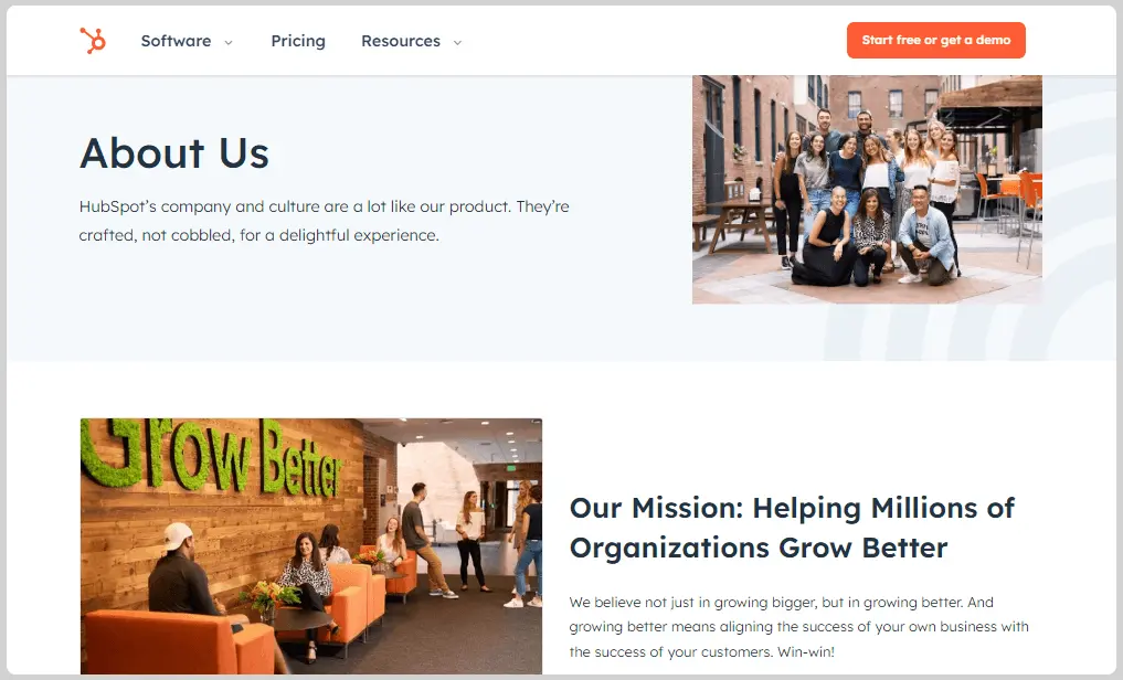 چیکار کنیم صفحه درباره ما شخصیت برند را نشان دهد؟