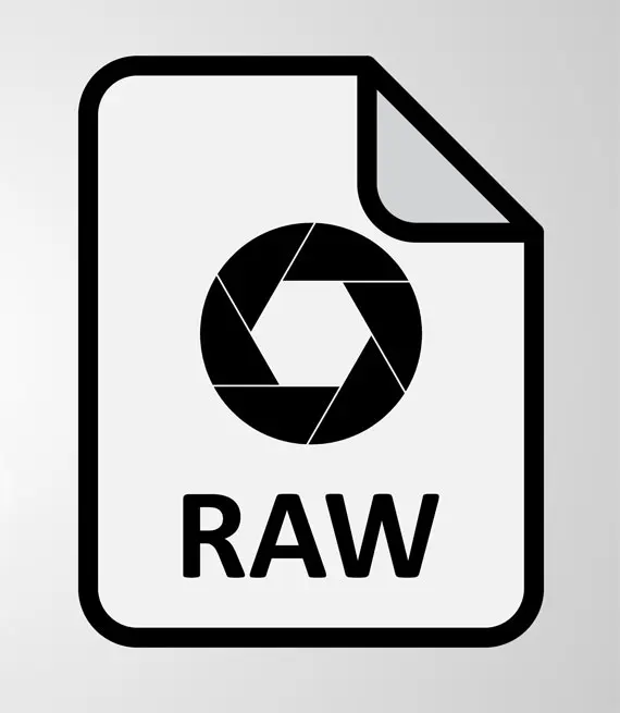 نمونه‌ای از فایل‌های RAW که به صورت مرتب و سازماندهی شده در یک نرم‌افزار مدیریت فایل نمایش داده می‌شوند