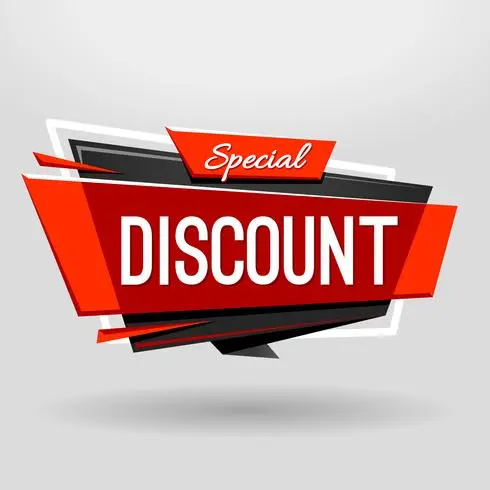 بانری گرافیکی با طرح تخفیف و تخفیف‌های مختلف