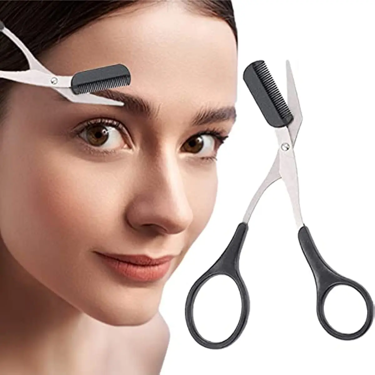 قیچی ابرو دستی با تیغ‌های تیز و طراحی ساده