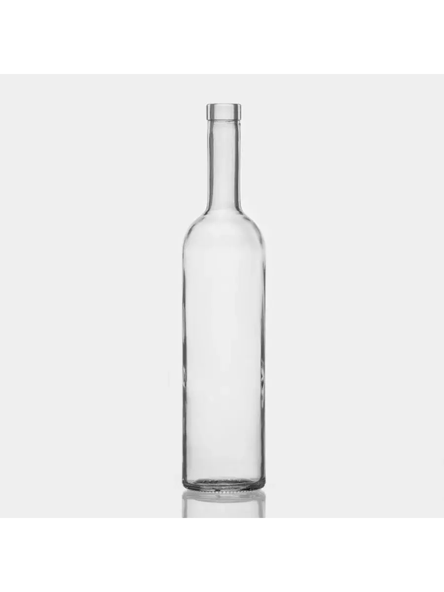 بطری شیشه‌ای شفاف با طراحی مدرن برای محصولات لوکس