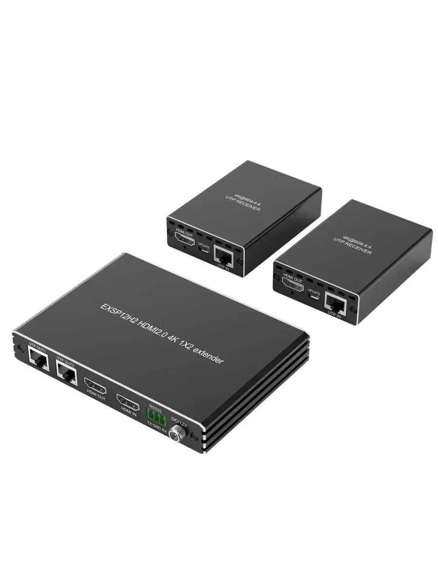 نمونه‌ای از اکستندرهای فعال HDMI با طراحی مدرن و پورت‌های متعدد