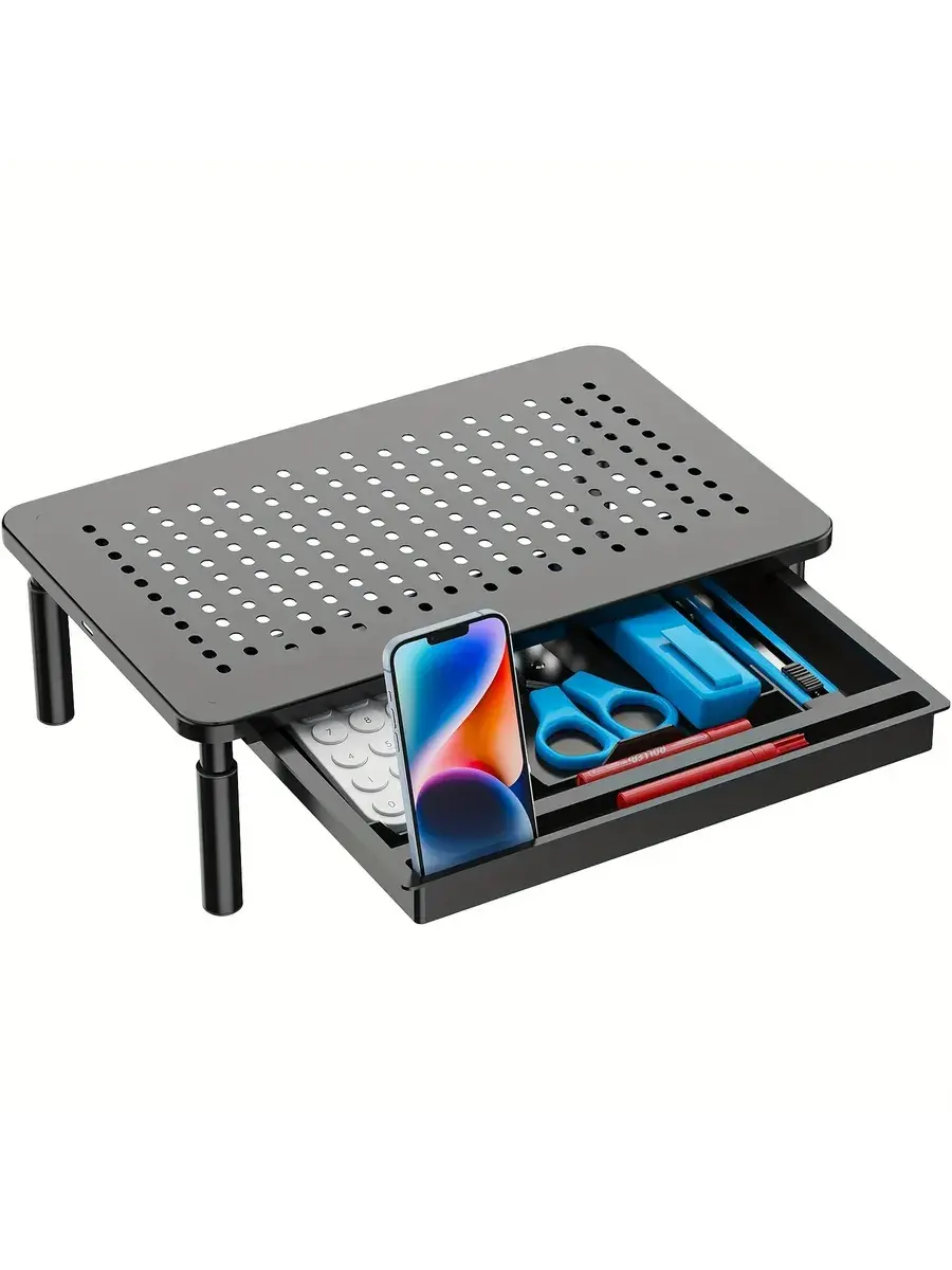 نمونه‌ای از پایه‌های دو مانیتور با قابلیت تنظیم ارتفاع و زاویه