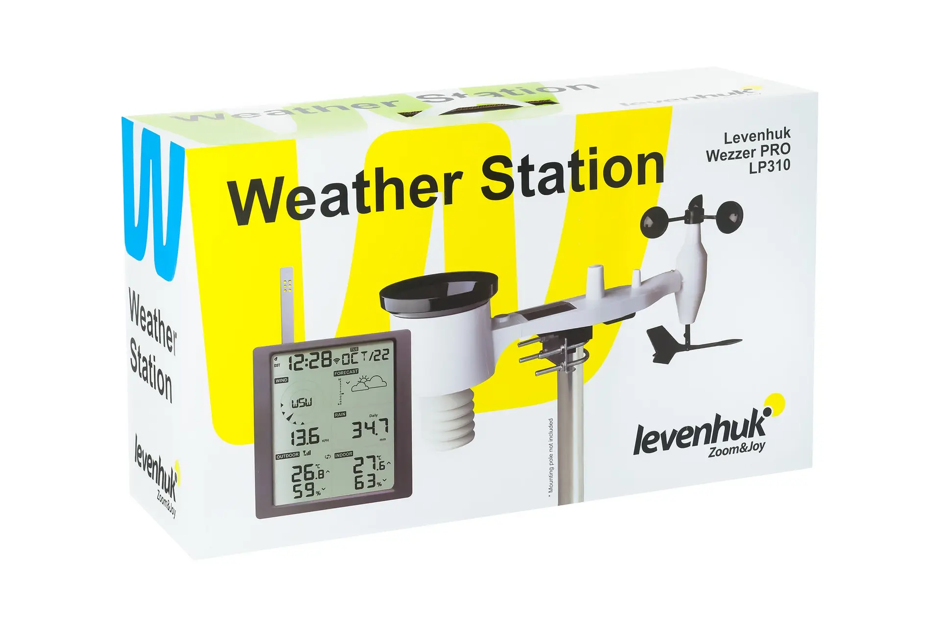 نمونه نمایشگر دیجیتال ایستگاه هواشناسی با اطلاعات دما و رطوبت