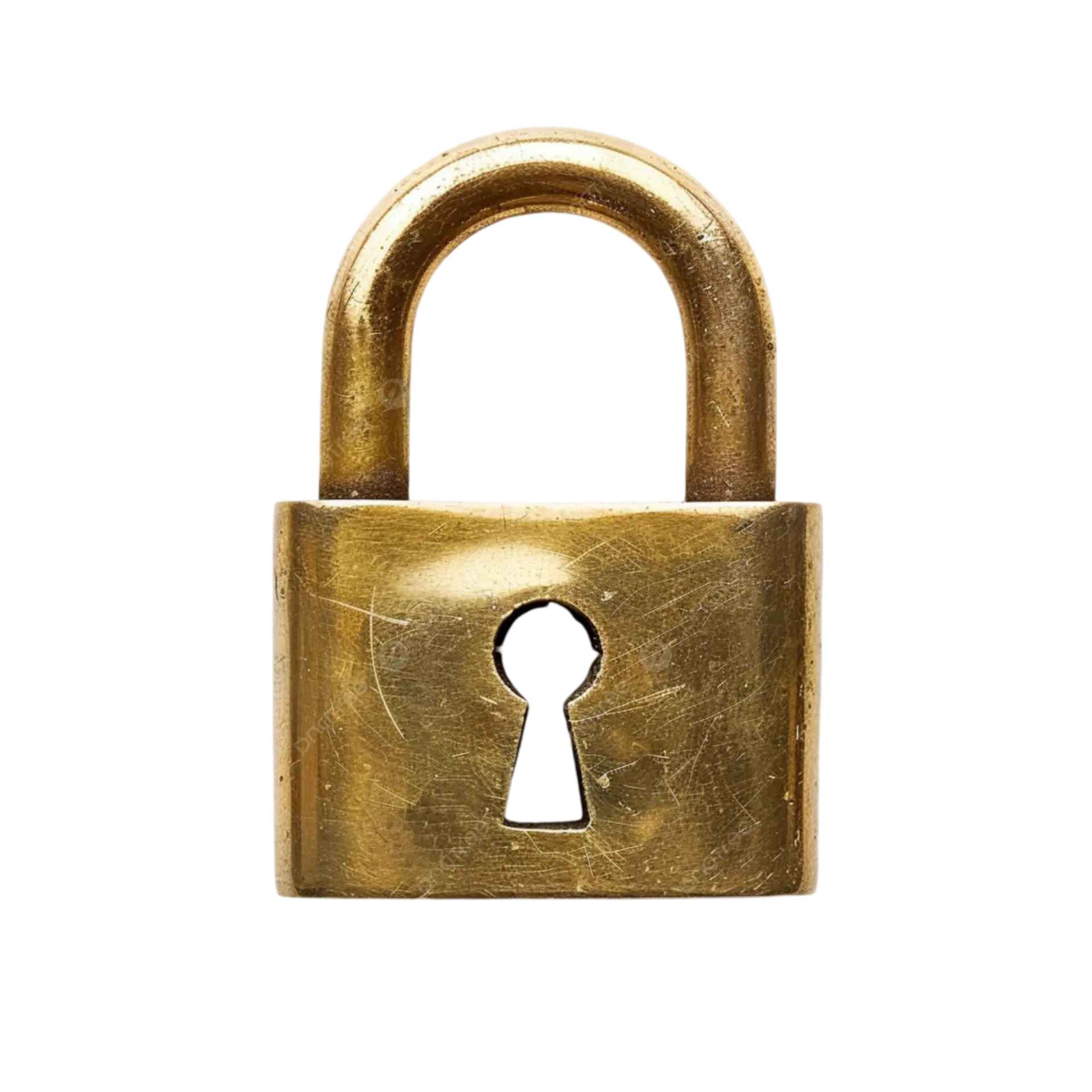 نمونه‌ای از قفل آویز مکانیکی با کلید فلزی و ساختار ساده