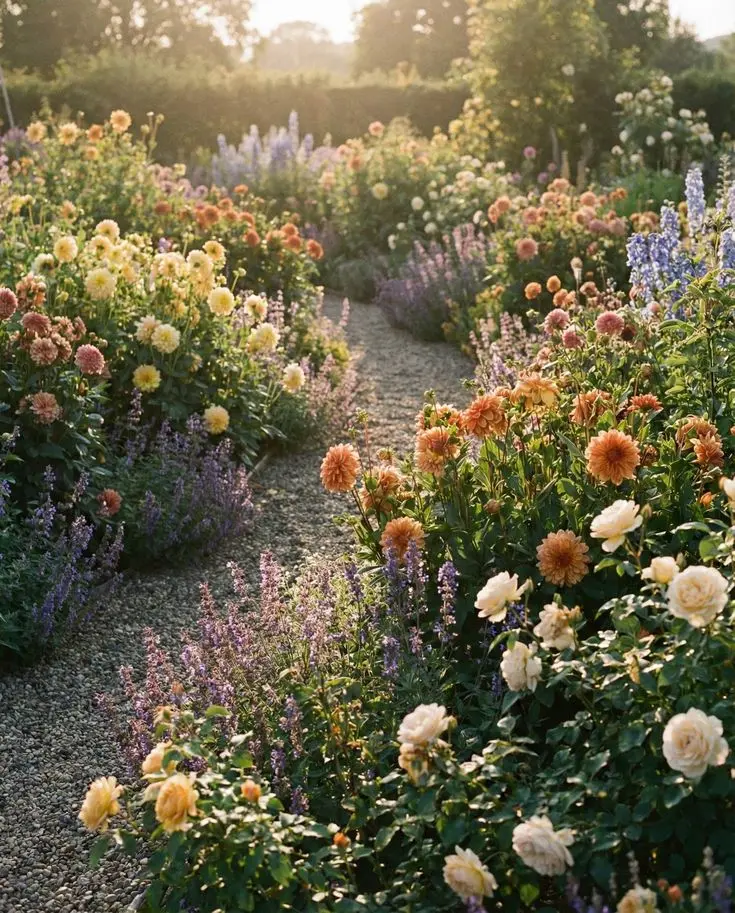 مسیرهای سنگی و گیاهان بومی در حیاط