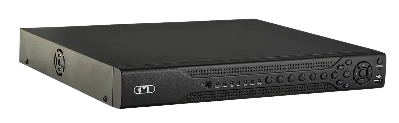 نمونه‌ای از رابط کاربری یک دستگاه DVR با نمایش تصاویر زنده و ضبط‌شده