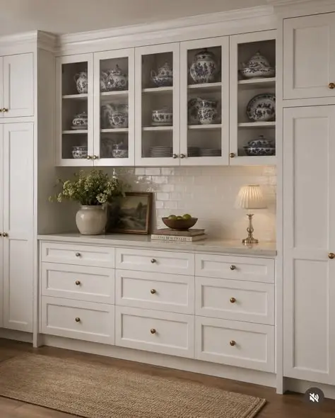 نمونهای از کابینتهای چوبی با طراحی کلاسیک و دکورهای زیبا