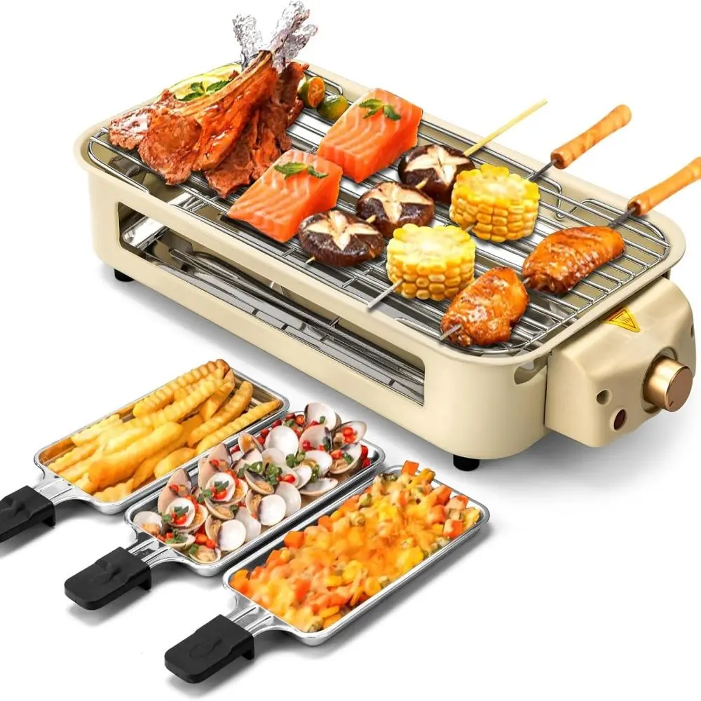 گریل برقی با طراحی مدرن و صفحات قابل جدا شدن برای تمیزکاری آسان