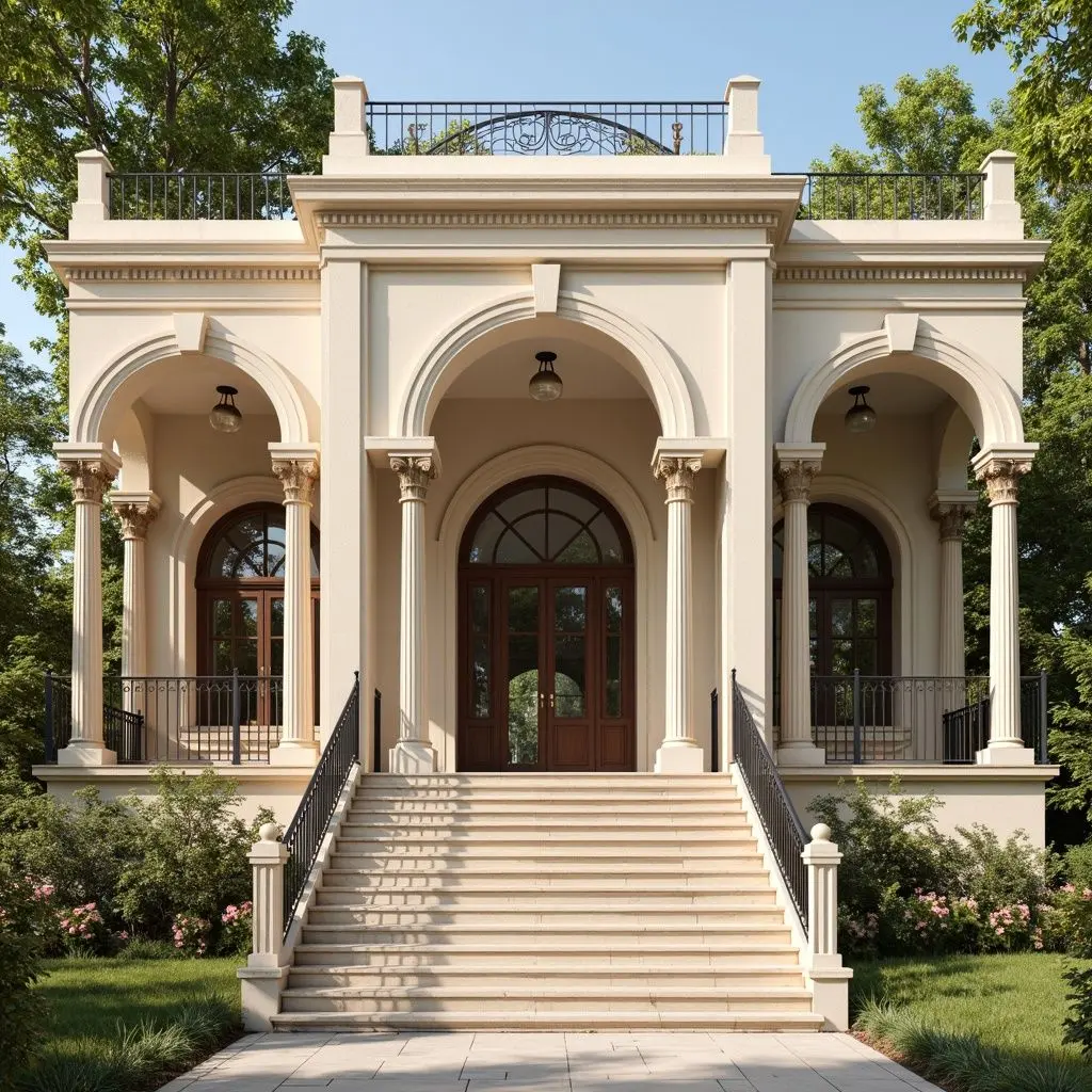 نمونه ترکیبی از عناصر معماری کلاسیک و نئوکلاسیک در یک ساختمان مدرن