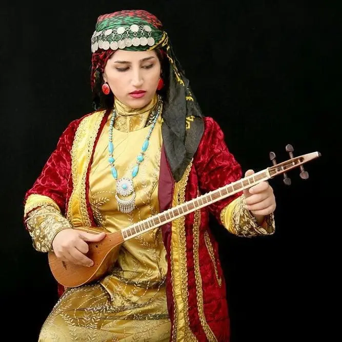 سنتور با سیم‌های رنگی و طراحی مدرن برای مبتدیان