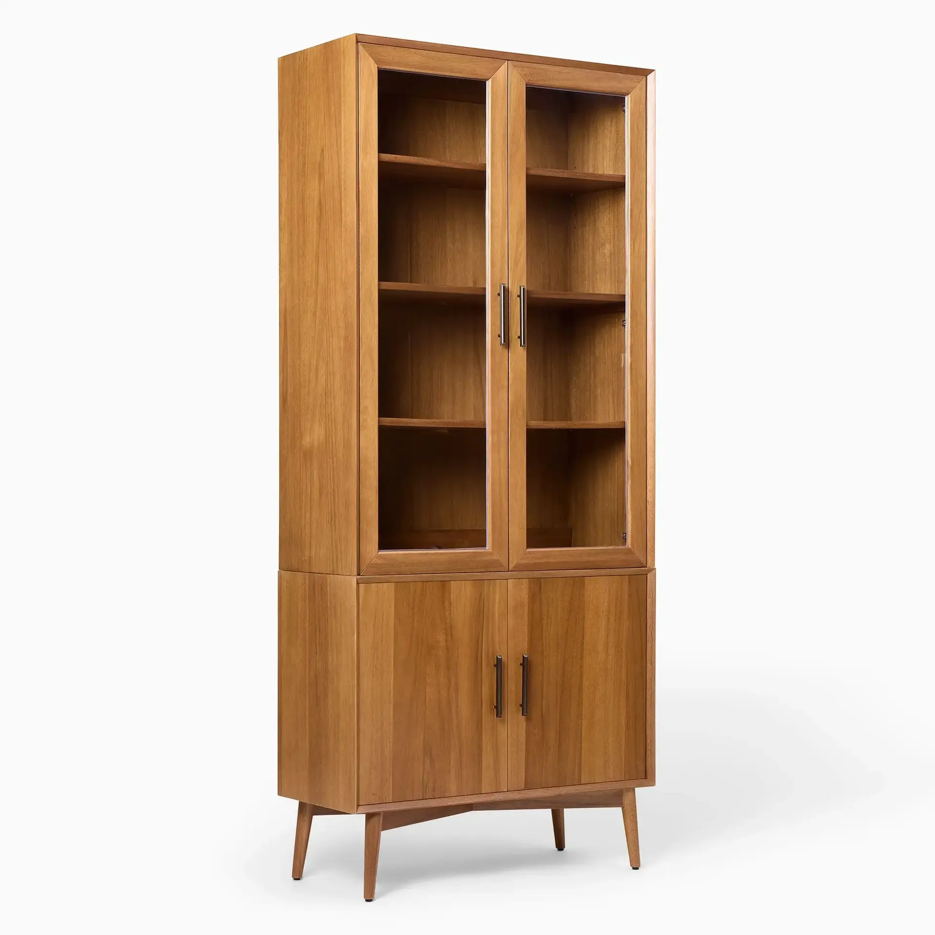 نمونه کابینت SPL با طراحی شیشه‌ای و چوبی برای آشپزخانه