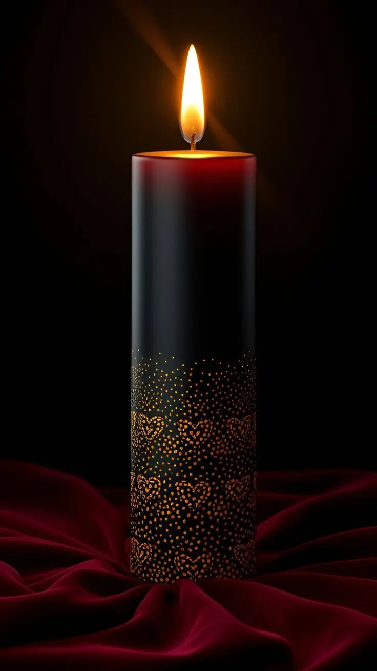 شمع معطر ابریشم با نور ملایم و بوی خوش