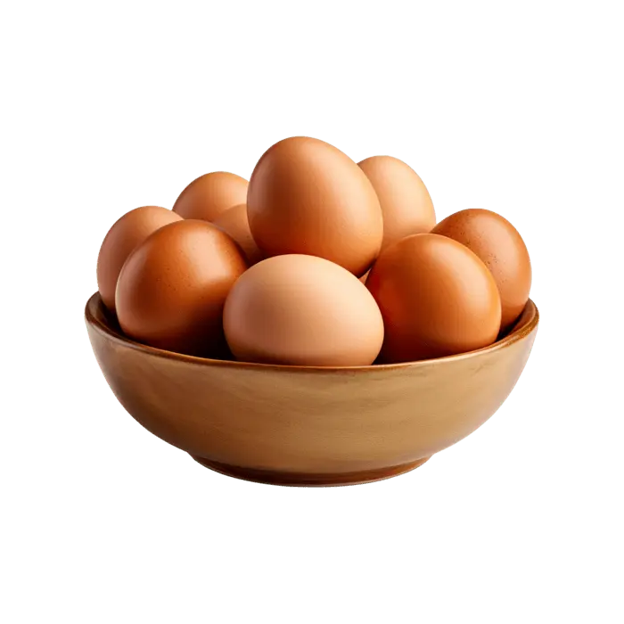 تخم مرغ خام در حالت طبیعی و تازه