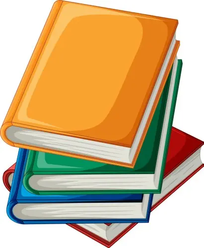 چهار کتاب مرتب بر روی هم چیده شده