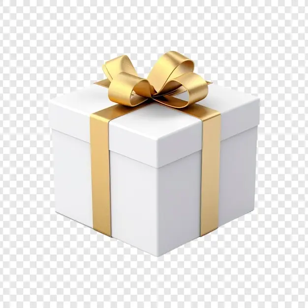 باکس هدیه کاغذی با نوار و دکوراسیون ساده