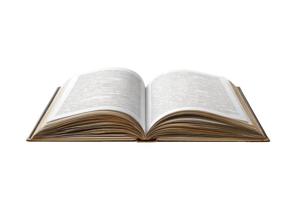 کتاب باز با صفحات برگشته نشان‌دهنده دانش و آموزش