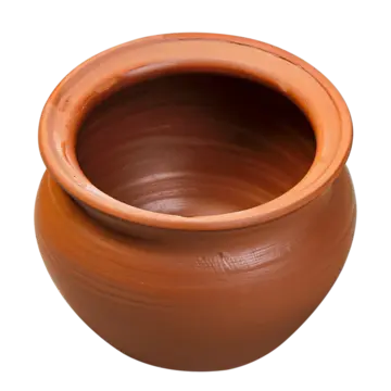 گلدان قدیمی از گل و خاک رس برای گیاهان سنتی و دکوراسیون روستایی